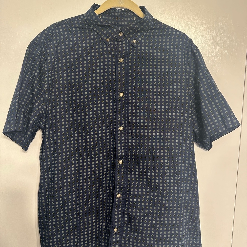 BANANA REPUBLIC | Slim Fit LT Large Tall Short Sleeve Button Up Shirt